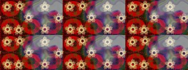 Kar tanesi süsleme deseni. Kar taneleri arka planda. Renkli arka planda izole edilmiş kar tanelerinin düz tasarımı. Kar taneleri deseni. Raster illüstrasyonu.