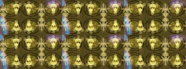 Raster sevimli kar taneleri renkli arka plan üzerinde. Raster resim. Raster kar taneleri desen.