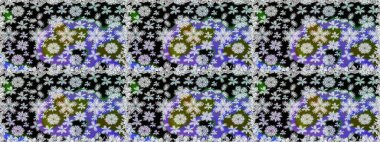 Nazik, narin çiçek arkaplanı. Çiçekli karalama şeklinde Raster çiçek deseni. Siyah ve nötr renkte çiçekler.