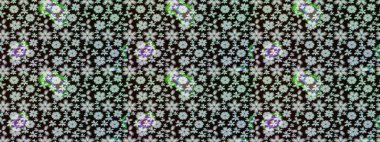 Düz Çiçek Elementleri Tasarımı. Çocuk stili. Çiçekli eskiz arkaplanı. Renkli Bahar Teması çizim şablonu.