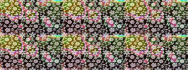 Tarafsız renklerde çiçekler. El çizimi çiçekli soyut çizim kalıbı. Raster illüstrasyonu.