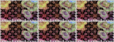 Düz çiçek öğeleri tasarım. Trendy sorunsuz çiçek deseni içinde Raster resim. Yaz tema Dikişsiz desen arka plan rengi. Güzel kumaş deseni.