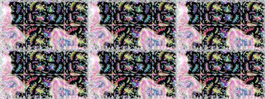 Sabıka fotoğraflarında, bebek kıyafetlerinde, duvar kâğıtlarında, paket kutularında falan kullanılabilir. Zarif, parlak ve pürüzsüz siyah ve nötr çiçek deseni tasarımı.