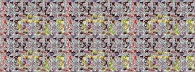 Kızılderili desenli desenli desenli şal deseni. Tekstil, tebrik kartı, boyama kitabı, telefon kılıfı baskısı için kullanılabilir. Raster Henna dövme stili. Etnik Mandala süsü.