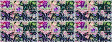 Kabile sanatı boho baskısı, klasik çiçek arkaplanı. Soyut etnik raster kusursuz desen. Arkaplan dokusu, duvar kağıdı, mavi ve nötr renklerde çiçek teması.