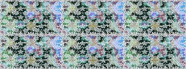 Davetiye ve kartpostal tasarımı için dekoratif çiçek unsurları. Poster ya da kapak için arka plan. Yapraklı kusursuz desen. Şirin, zarif çiçekler Raster illüstrasyonu. Tekstil için figür.