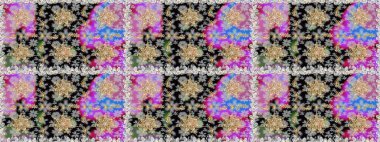 Şam, tasarım için kusursuz desen. Gri renklerde, altın elementli, pürüzsüz desen.