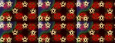 Kar tanesi raster arka planı. Kış kahverengisi, kırmızı ve siyah noel kar düz kristal elementi. Meteoroloji buz koleksiyonu. Xmas Frost kar taneleri izole edilmiş siluet sembolü. Raster illüstrasyonu