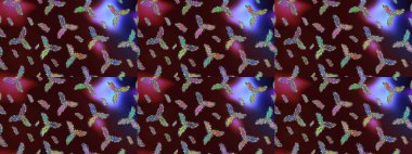 Raster illüstrasyonu. Raster Noel soyut renkli arka plan ve düşen kar tanesi. Kar tanesi arkaplanı.