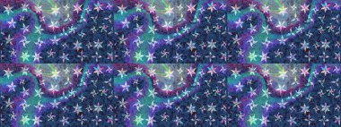 Çiçekli çiçek deseni, suluboya. Raster illüstrasyonu. Mavi renkli çiçekler. Düz Çiçek Elementleri Tasarımı. Renkli Bahar Teması çizim şablonu.