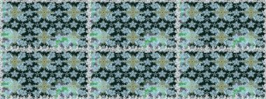 Mavi ve nötr renklerde çiçekler. Küçük çiçekte sevimli çiçek deseni var..