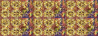 Renkli elementlerle Raster ilginç desen