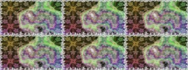 Çiçekli karalama şeklinde Raster çiçek deseni. Gri ve nötr renklerde bahar çiçekleri. Raster illüstrasyonu.