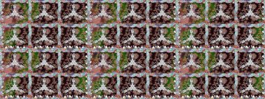 Çiçekler suluboya tarzında kahverengi renkte. Kahverengi renkli çiçeklerle kusursuz çiçek deseni.