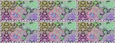 Tarafsız renklerde bahar çiçekleri. Raster illüstrasyonu. Raster çiçek desenli ve çiçekli..