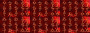 Kırmızı, kahverengi ve siyah kar tanelerinden izole edilmiş. Güzel bir kış süsü. Renkli kar taneleri Raster illüstrasyonu.