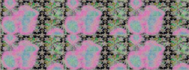 Düz Çiçek Elementleri Tasarımı. Asya tekstil tarzında. Gri renkli çiçekler. Raster illüstrasyonu. Kusursuz çiçek deseni. Renkli Bahar Teması Kusursuz Arkaplan.