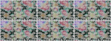 Küçük çiçekte hoş bir çiçek deseni var. Çiçeksel elementlerle süslenmiş zarif raster dokusu. Gri ve parlak çiçekli nötr renkler üzerinde soyut ve pürüzsüz desen.