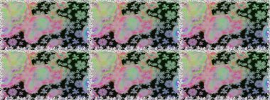 Raster illüstrasyonu. Küçük çiçekli kusursuz yay deseni. Suluboya stilinde gri ve nötr renkler üzerine.