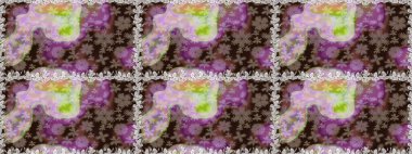 Tekstil için dikişsiz suluboya desen. Şirin çiçekli, desenli, kahverengi renkli, renksiz desenli. El çizimi çiçek pürüzsüz desen (taş)).