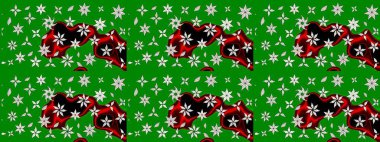 Üzerinde yeşil renkte karalamalar olan çiçek desenleri çiz. Raster illüstrasyonu.