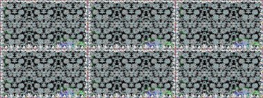 Nazikçe, rengarenk bahar çiçekleri. Çiçekli, pürüzsüz bir desen. Raster illüstrasyonu. Raster çiçekleri klasik tarzda resmedilir..