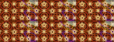 Noel kahverengisi, turuncu ve sarı. Sihirli kahverengi, turuncu ve sarı tatil soyut arka plan yıldız ve düşen kar taneleri. Raster illüstrasyonu.