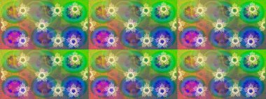 Yüzey için tekrarlanan doku, ambalaj kağıdı, yeşil, mavi ve nötr renkler üzerine kar tanesi. Kış kar taneleri, raster arka plan.