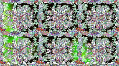 Tekstil ya da kitap kapakları, imalat, duvar kağıtları, baskı, hediye paketi ve yapıştırma kitabı için çiçeksiz arka plan. Küçük çaplı çiçeklerdeki basit şirin desenler. Raster illüstrasyonu.