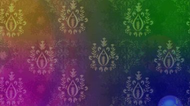 Raster düz çiçekleri pürüzsüz desen. Hediye ambalaj kağıdı, tebrik kartları, posterler ve pankart tasarımı. Yeşil renkte çiçekler.