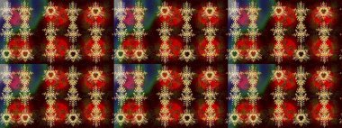 Renkli elementlerle Raster ilginç desen