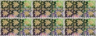 Kusursuz altın desenli bukleler. Doğu tarzı arabesk tarzında altın elementler. Raster altın pürüzsüz desen. Gri renklerde kusursuz desen.