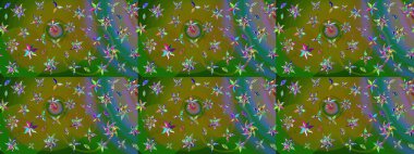 Çiçekli el çizimi çizimi deseni. Modern gelişim yeşil raster arka plan duvar kâğıdı illüstrasyon klasik çizgili iz sürme desenli çiçekler, çiçekli süsler.