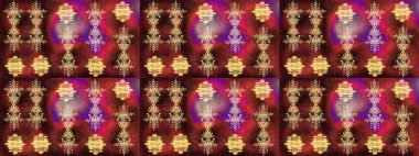 Yeni yıl kar tanesi. Kahverengi, kırmızı ve mor renkler üzerine şirin soyut kar taneleri raster tasarımı. Düz kar karalama ikonları, kar taneleri silueti Noel afişi için, kartlar.