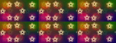 Kar tanesi kışı kahverengi, yeşil ve mor renklerde yalıtılmış. Kahverengi, yeşil ve mor ikon silueti. Raster illüstrasyonu. Noel tasarımı için. Yeni yıl tabelası. Kutlamanın sembolü.