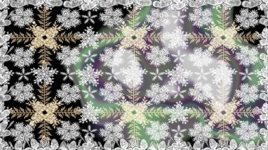 Raster Çiçek İllüstrasyonu 'nun şirin tekstili. Gri renkli etnik çiçeklerle kusursuz bir desen..
