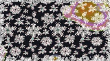 Cute flowers. Raster Trendy fabric pattern. Line seamless pattern.