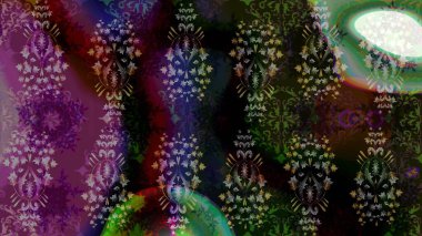 Eski usul küçük çiçekli şirin bir eskiz deseni. Moda arka planında parlak buketler. Kumaş, duvar kağıdı ve kağıt üzerine baskı yapmak için gelişen arka plan. Raster illüstrasyonu.