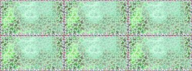 Tarafsız ve yeşil soyut arka planda gece kelebekleri. Kumaş, tekstil, baskı ve davetiye. Raster illüstrasyonu. Kusursuz..