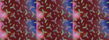 Son moda kar taneleri ve elementler onun kartlarını gösteriyor. Modern soyut tasarım posteri, kapak, kırmızı, kahverengi ve mor renkli kart tasarımı. Kar taneleri tasarımı. Retro biçim dokusu, kış elementleri.