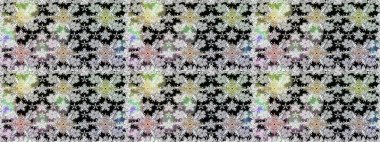 Düz Çiçek Elementleri Tasarımı. Renkli Yaz Temalı Kusursuz Arkaplan. Raster illüstrasyonunda kusursuz çiçek deseni. Gri renkli çiçekler.