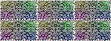 Gri üzerine gri. El çizimi çiçek unsurları olan soyut, dikişsiz raster deseni. 1950-1960 motifleri. Retro tekstil tasarım koleksiyonu. Çiçekli ipek eşarp..