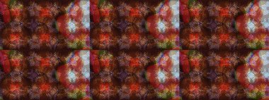 Soyut mandala ya da tuhaf kar tanesi çizgisi sanat tasarımı. Raster illüstrasyonu. Renkli arka planda izole tatlı kar taneleri.