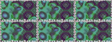 Sabıka fotoğraflarında, bebek kıyafetlerinde, duvar kâğıtlarında, paket kutularında falan kullanılabilir. Zarif, parlak ve kusursuz yeşil çiçek deseni tasarımı.