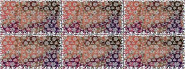 Çiçek desenli raster, kahverengi çizgi grafik desenli soyut raster arkaplan. Modern stil dokusu.