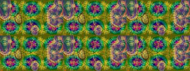 Raster illüstrasyonu. Noel stili. Yeşil, kahverengi ve mavi renkte kar taneleri.