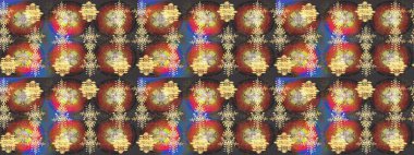 Kar tanesi süs desen. Düz renkli arka plan üzerinde izole kar taneleri tasarımı. Raster resim. Snowflakes desen. Kar taneleri arka plan.