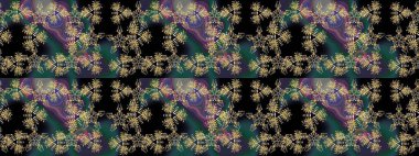 Suluboya, elle çizilmiş. Raster illüstrasyonu. Siyah yapraklı yabani çiçekler. Taslak arkaplan deseni.