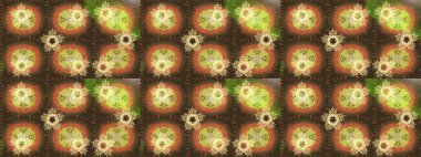 Renkli elementlerle Raster ilginç desen