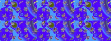 Arabesk ve çiçek öğeleri ile oryantal raster desen. Geleneksel klasik süs. Arabesk ile Vintage desen.